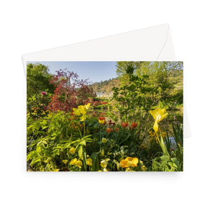 'Monet's Giverny' - High quality greeting card featuring my photograph looking across from the water garden towards Monet's house in his famous garden at Giverny. Printed on high-quality 330gsm Fedrigoni card. Envelope supplied.